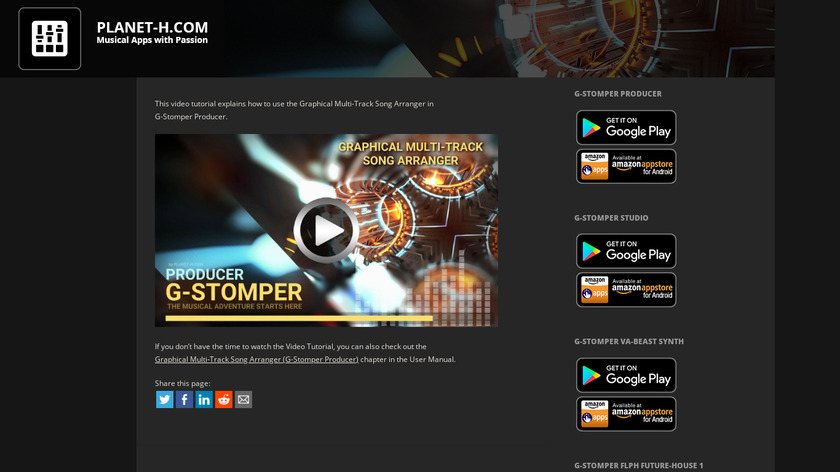 G-Stomper Studio Landing Page