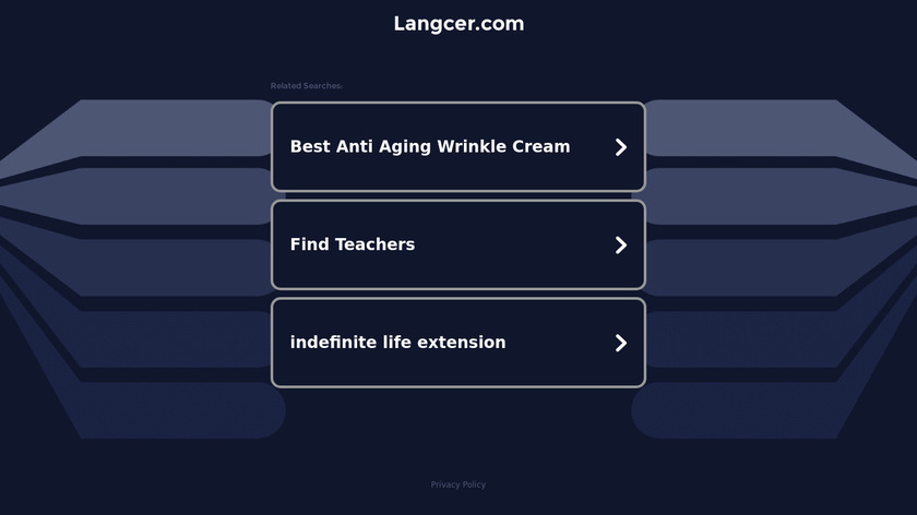 Langcer Landing Page