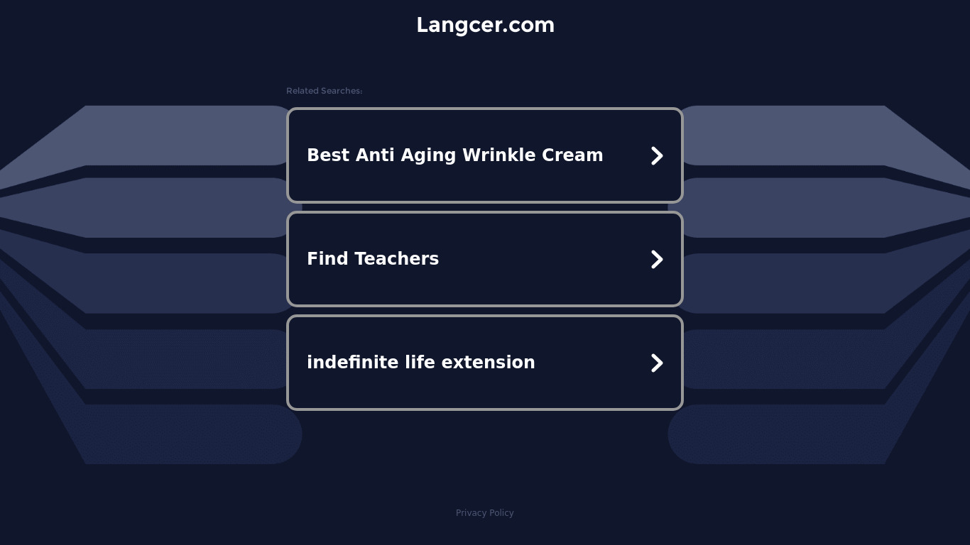 Langcer Landing page