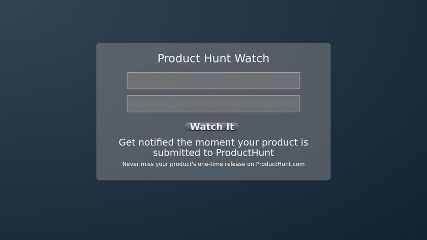 Product Hunt Watch Landing Page
