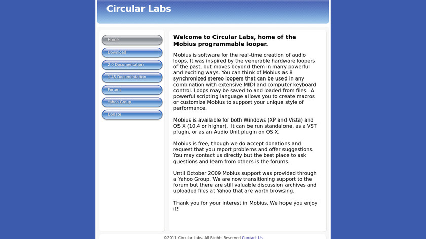 Mobius Landing Page