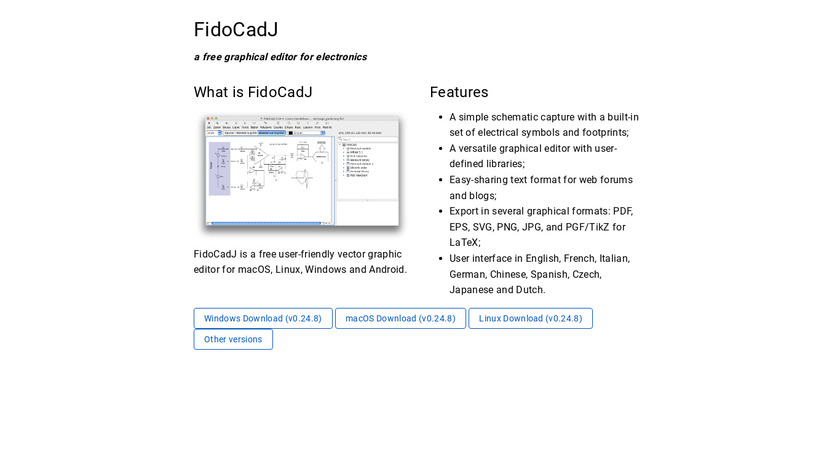 FidoCADJ Landing Page