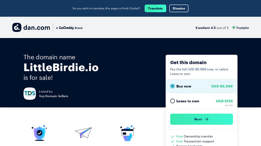 Little Birdie Landing Page