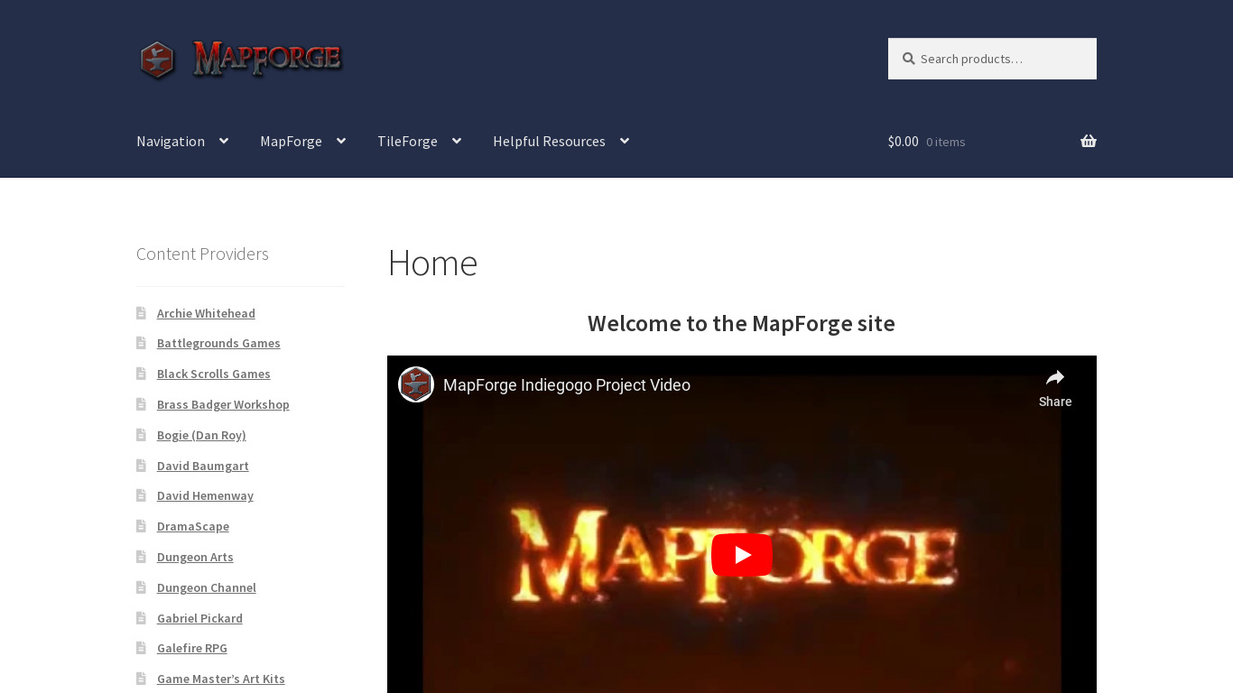 MapForge Landing page