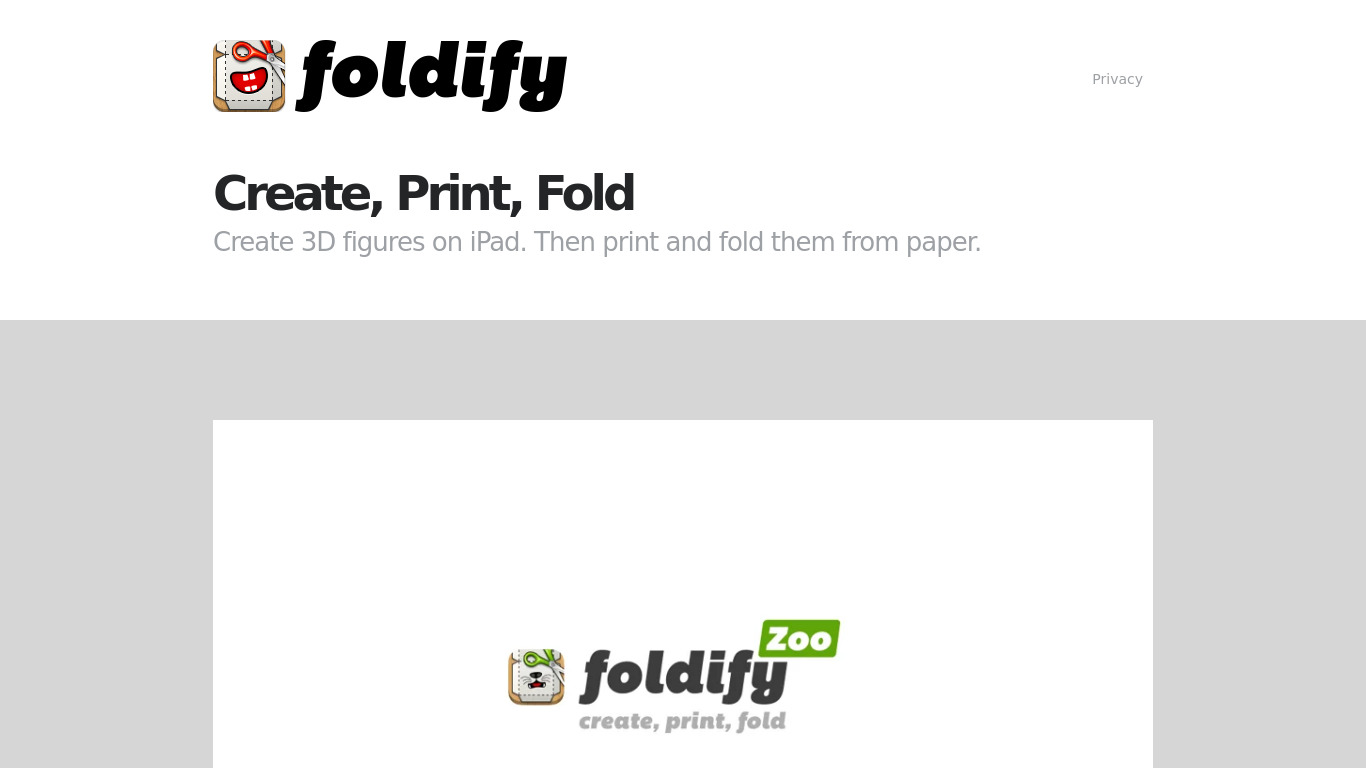 Foldify Landing page