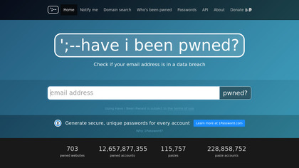 have i been pwned? screenshot