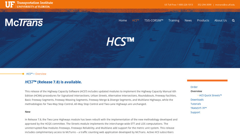 mctrans.ce.ufl.edu HCS Landing Page