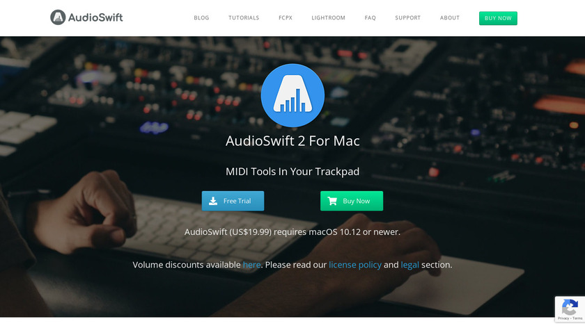 AudioSwift Landing Page