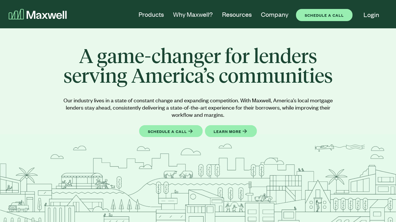 Maxwell Financial Labs Landing page