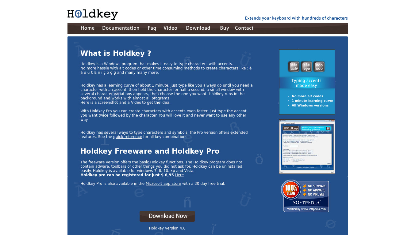 Holdkey Landing page