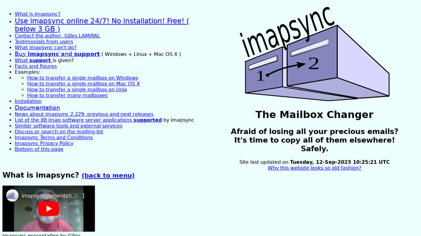 imapsync Landing Page