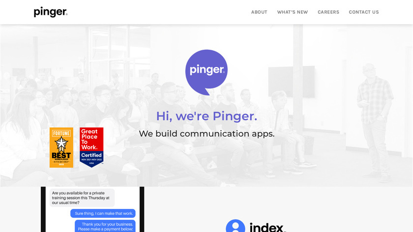 Pinger Landing Page