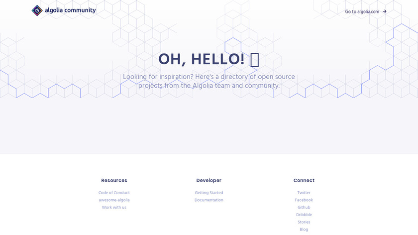Algolia Community Landing Page