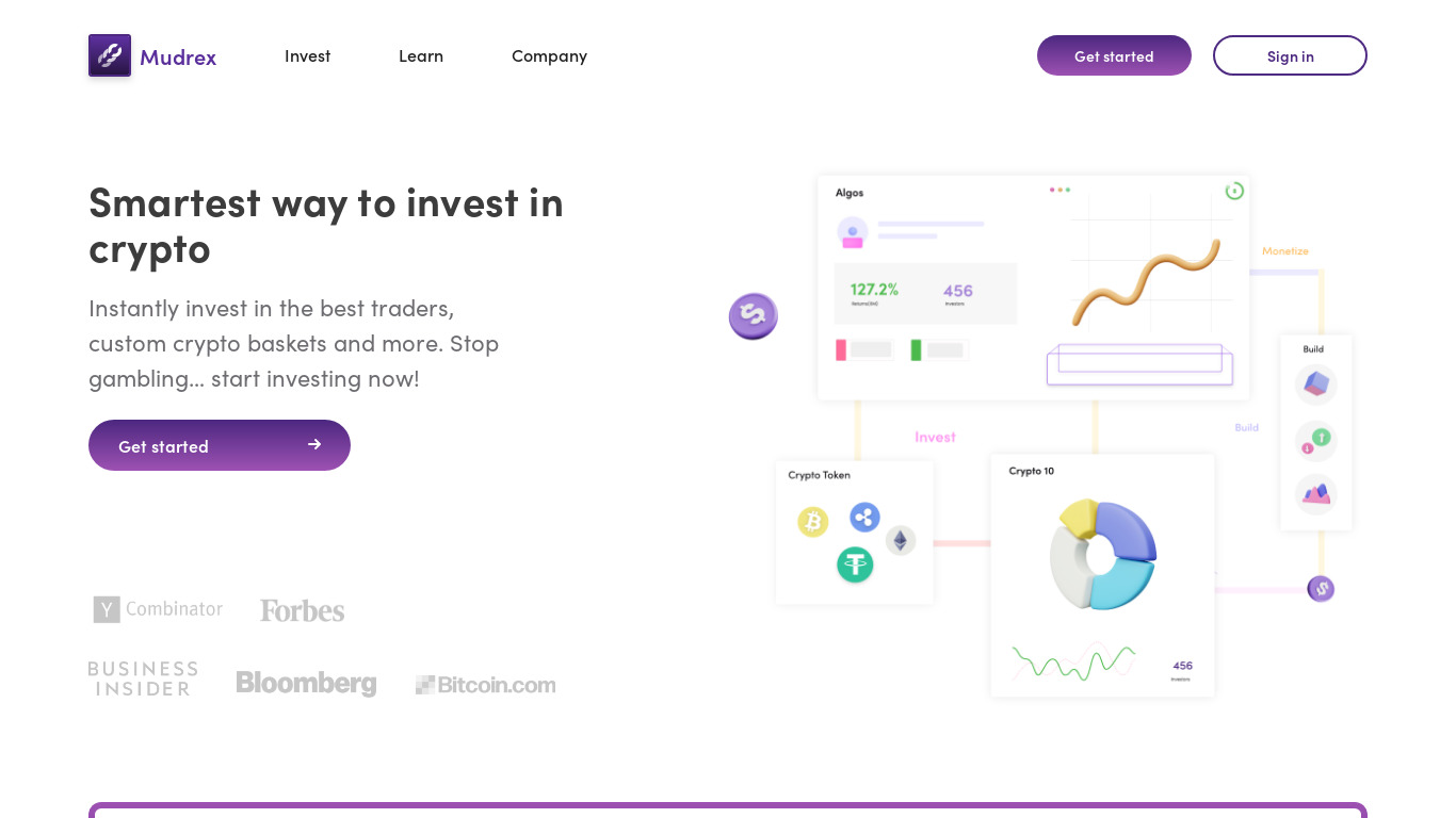 Mudrex Landing page