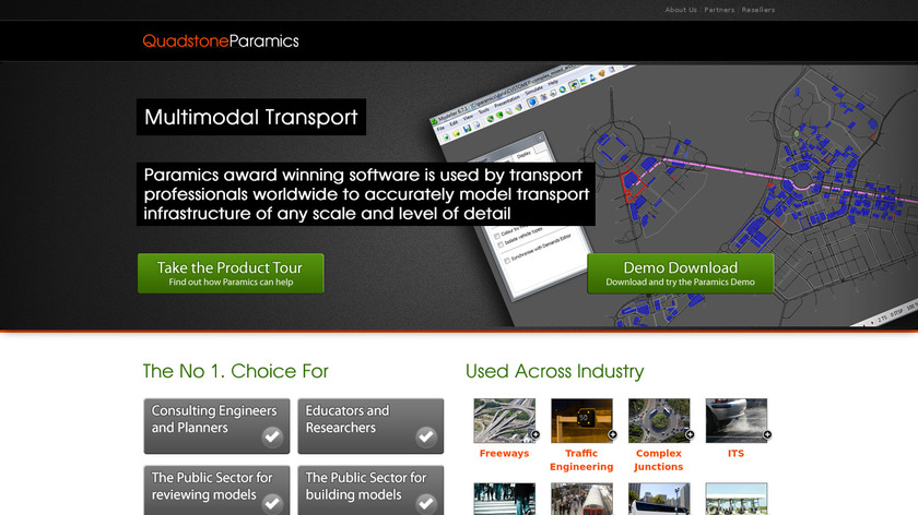Quadstone Paramics Landing Page