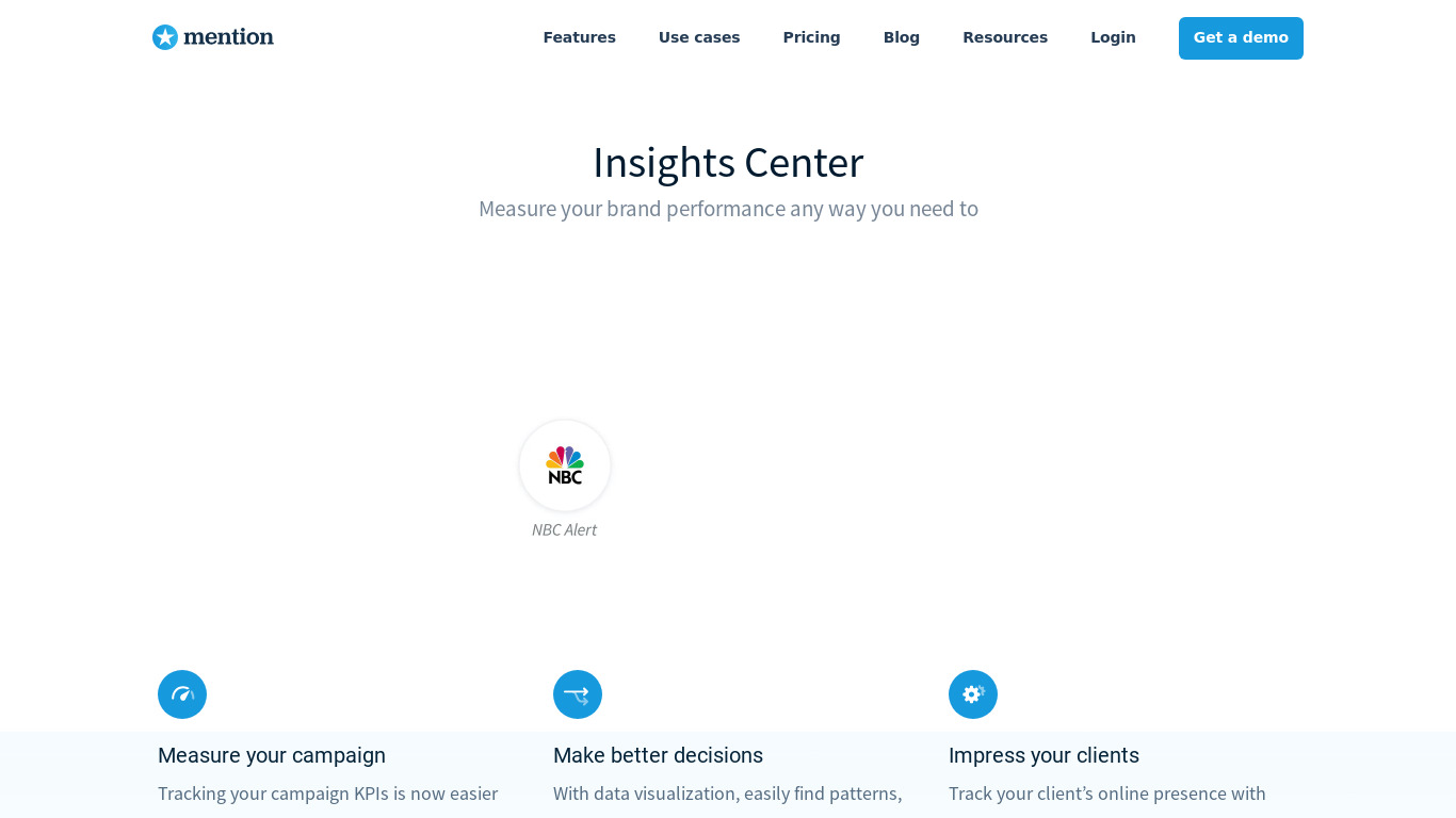 Mention ✪ Insights Center Landing page