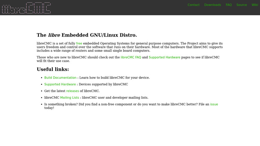 libreCMC Landing Page