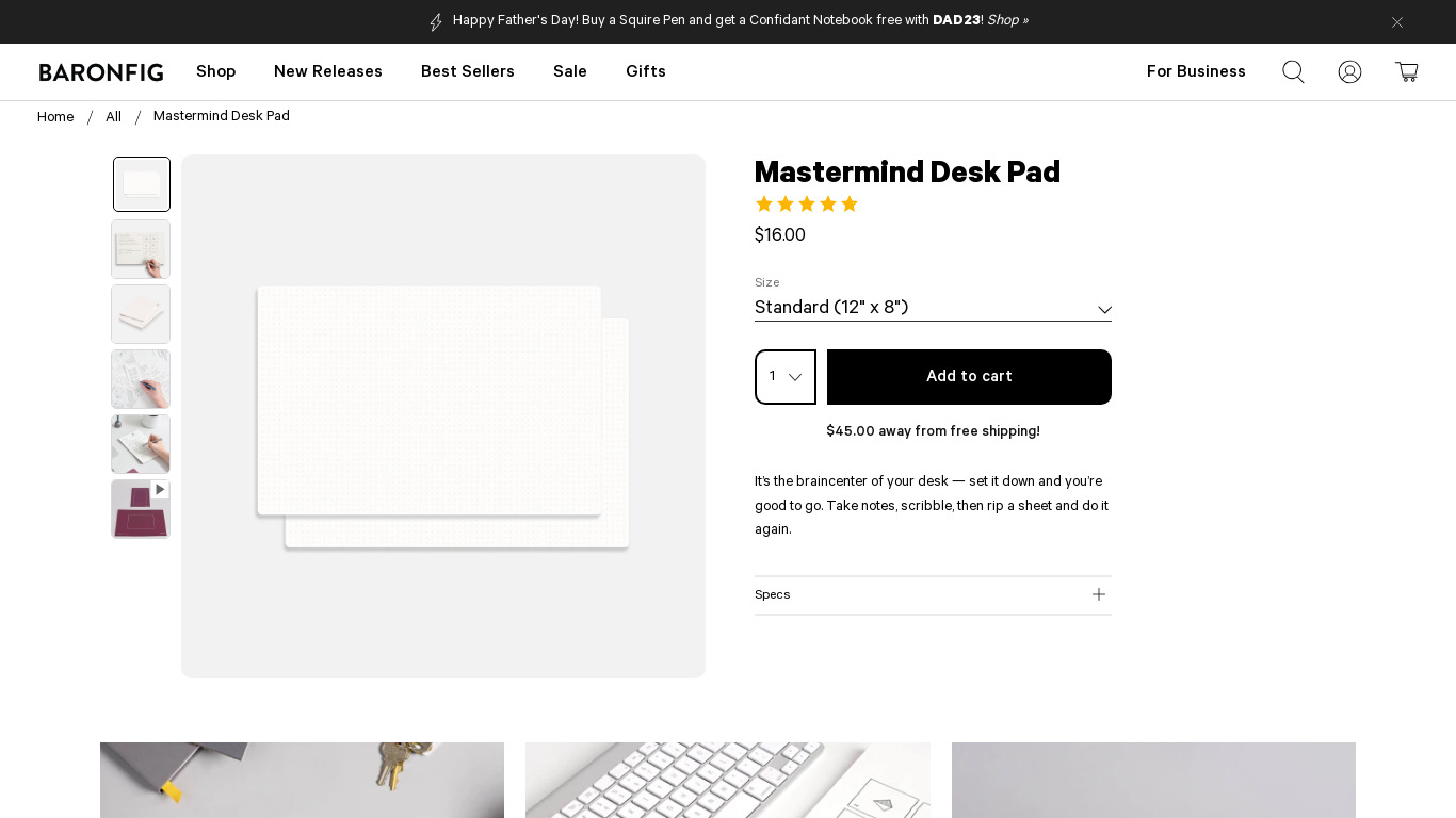 Mastermind by Baron Fig Landing page
