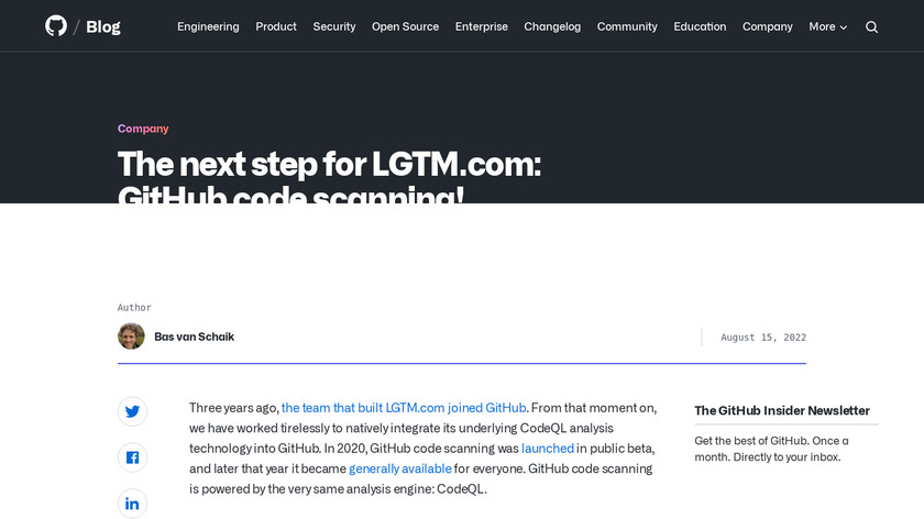 lgtm.com Landing Page