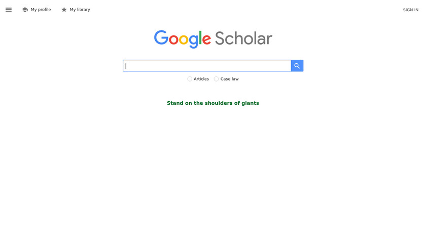 Google Scholar Landing Page