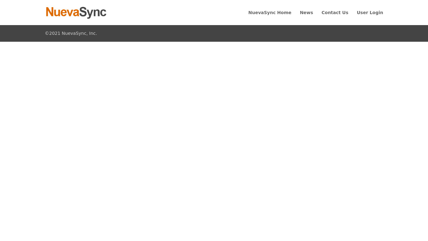NuevaSync Landing page