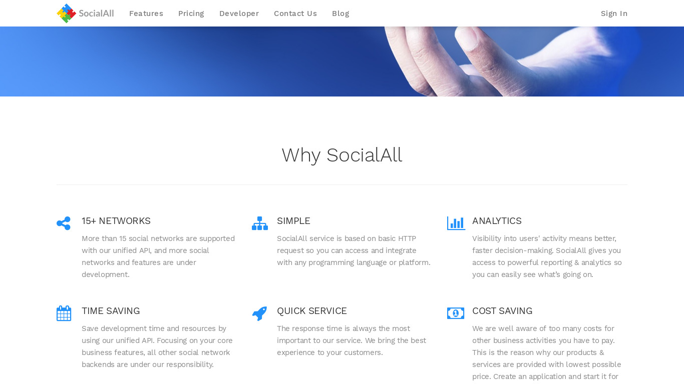 SocialAll.io Landing page