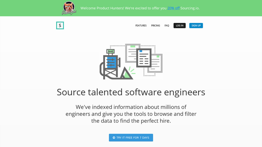Sourcing.io Landing Page