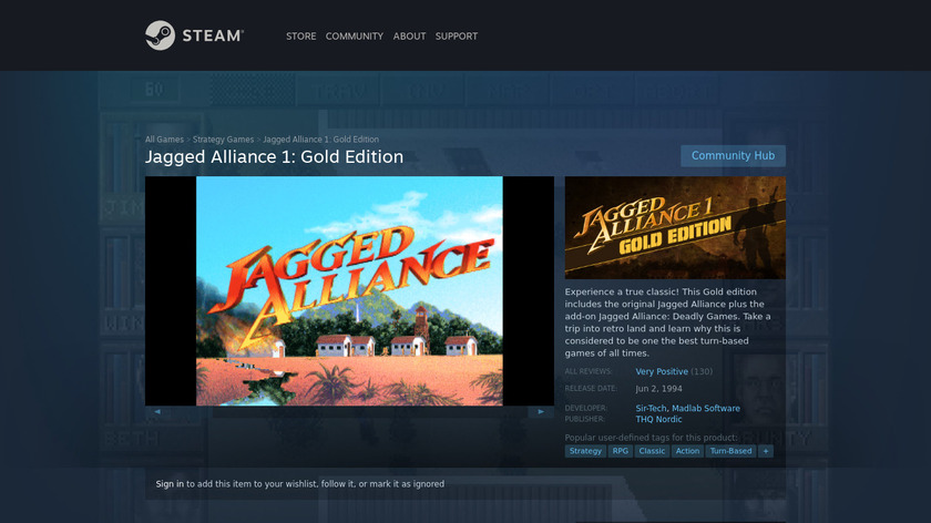 Jagged Alliance Landing Page