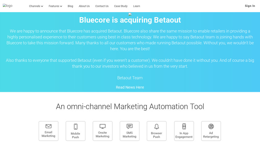 Betaout Landing Page