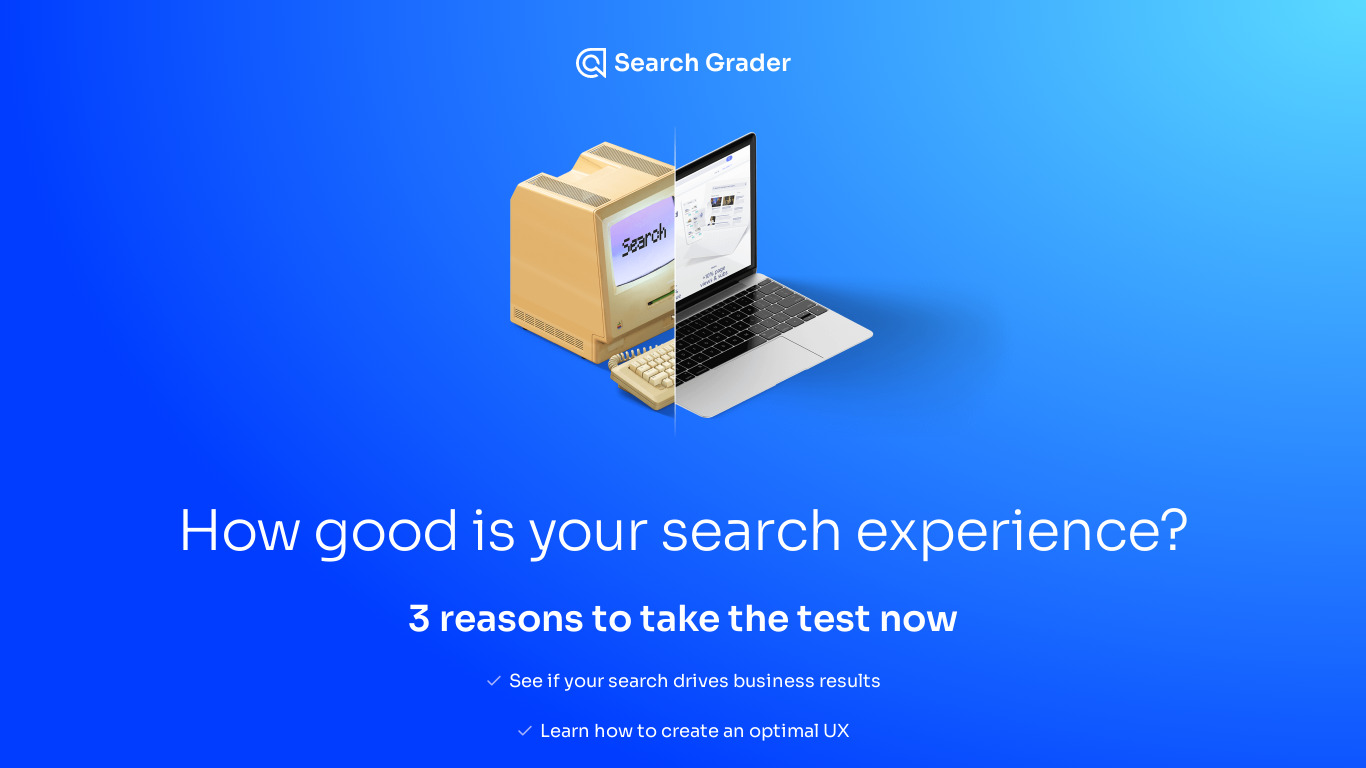 Search Grader by Algolia Landing page