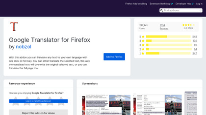 Google Translator for Firefox image