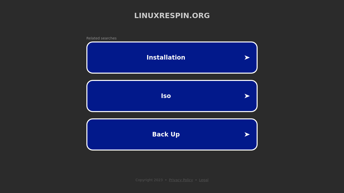 Linux Respin Landing page