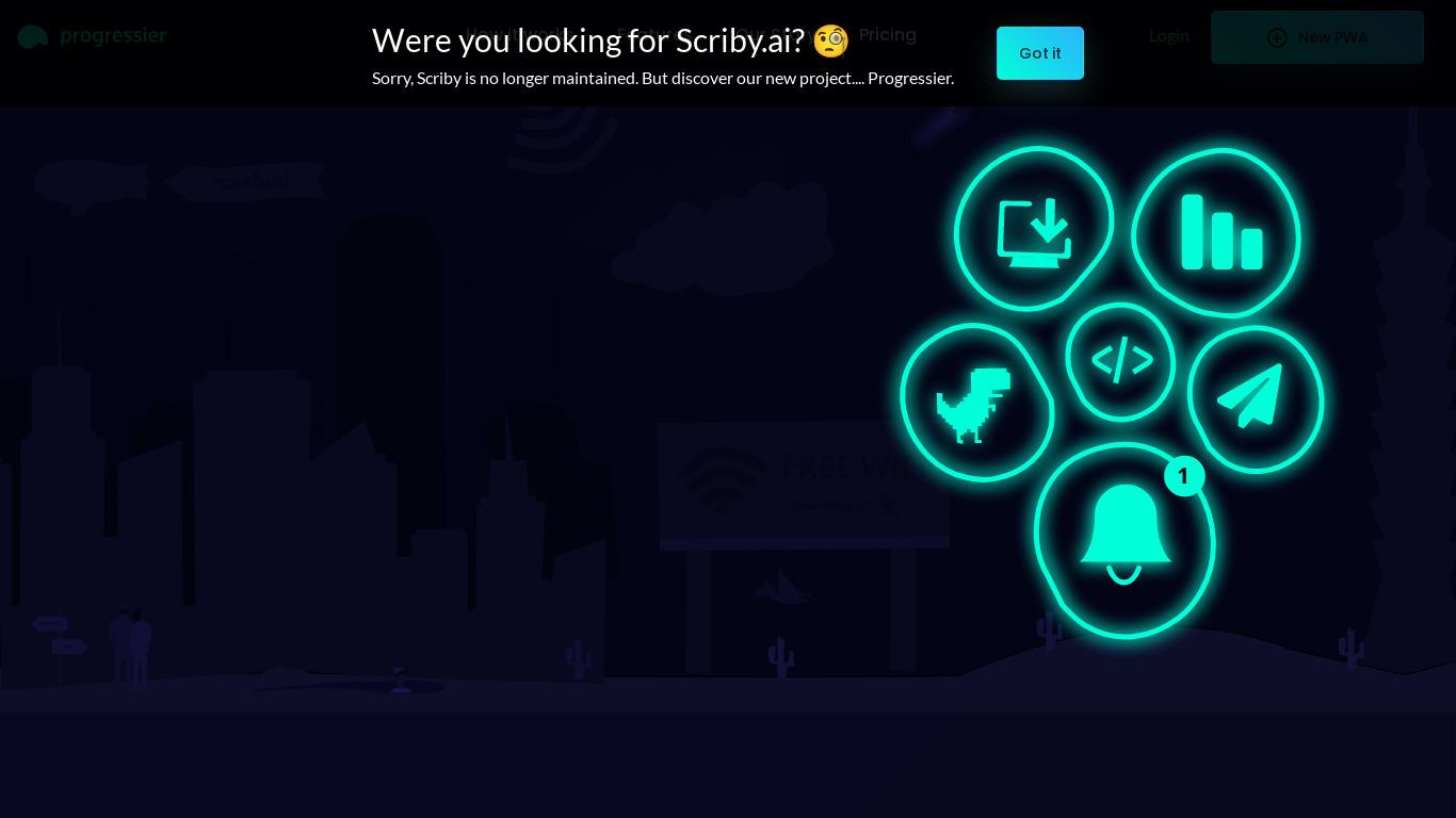 Scriby Landing page