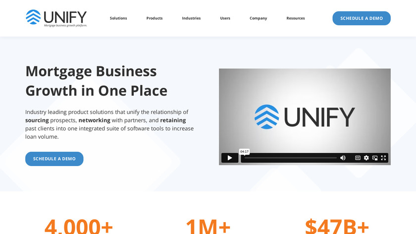 Unify CRM Landing Page