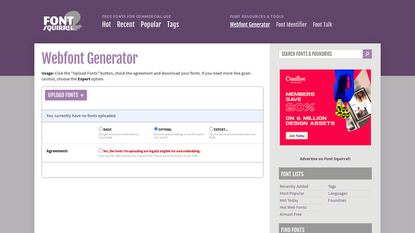 @font-face Generator Landing Page