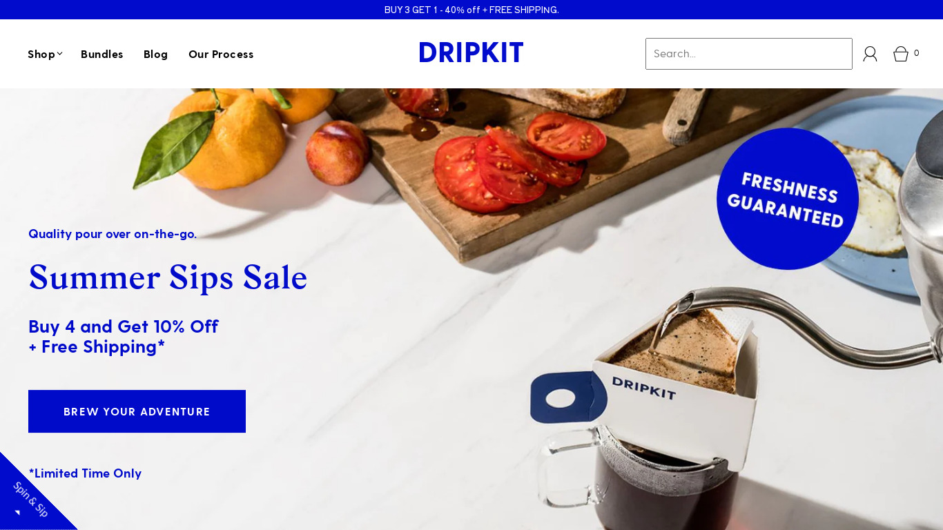 Dripkit Coffee Landing page