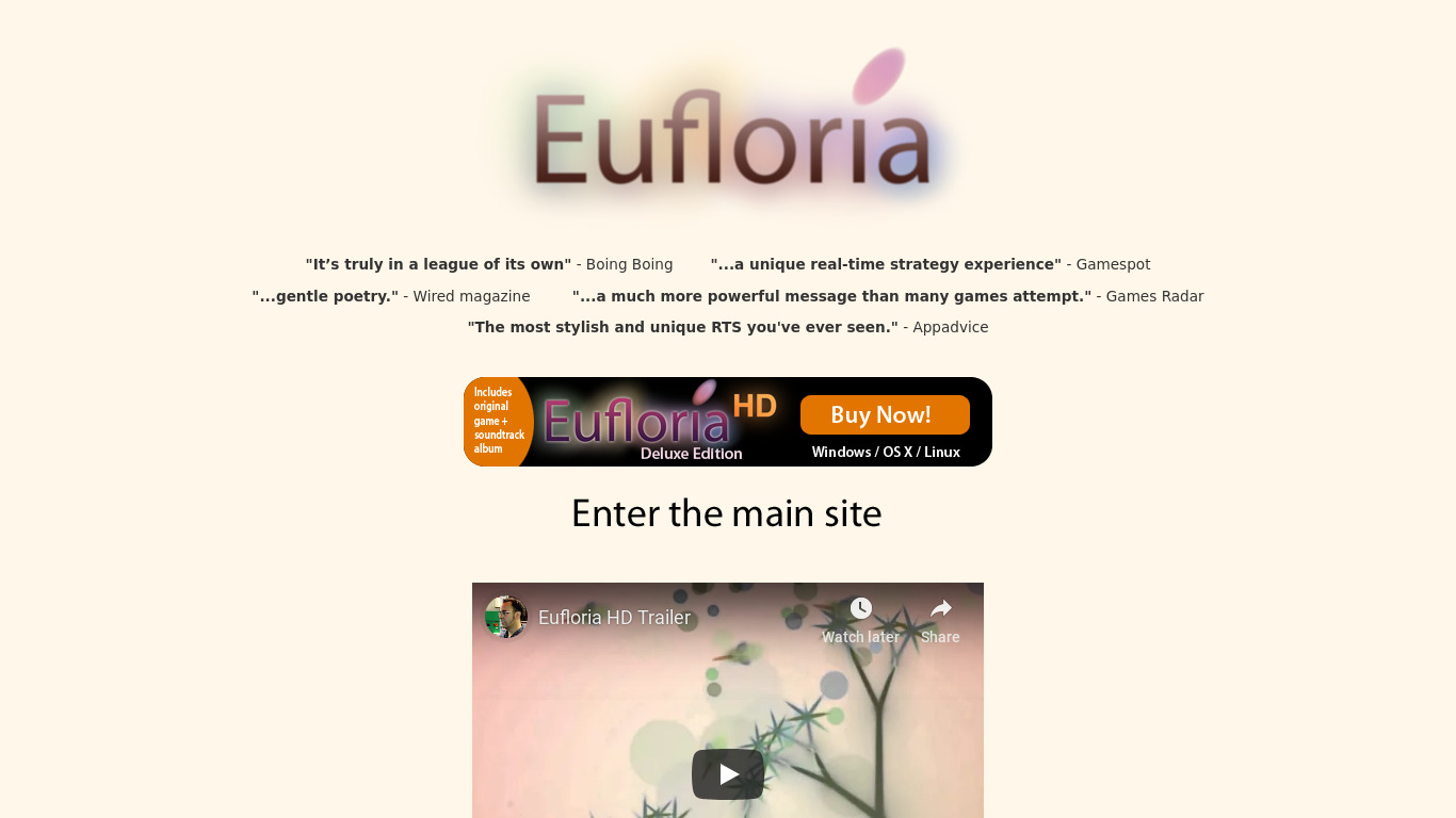 omni-labs.com Eufloria Landing page