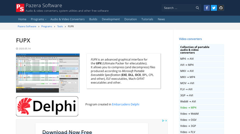 Free UPX Landing Page