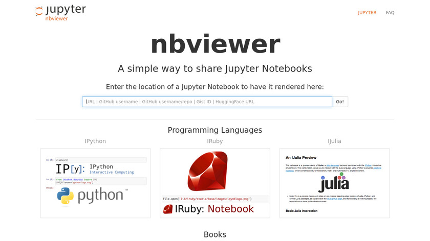 nbviewer.org Landing Page