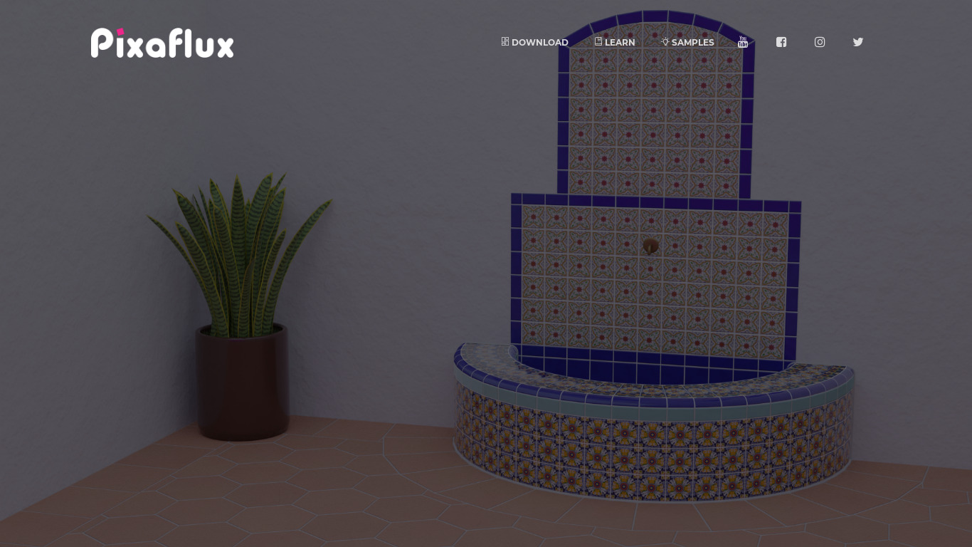 PixaFlux Landing page