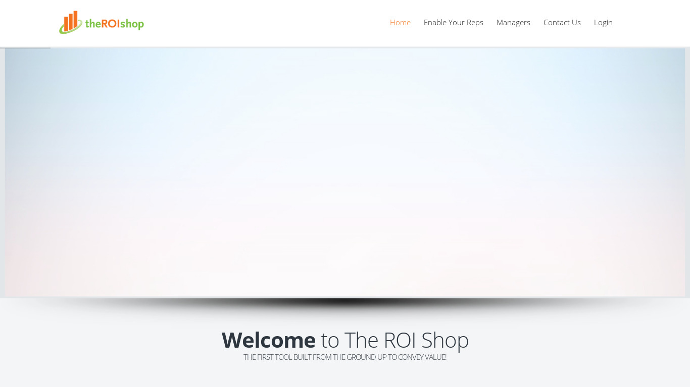 The ROI Shop Landing page