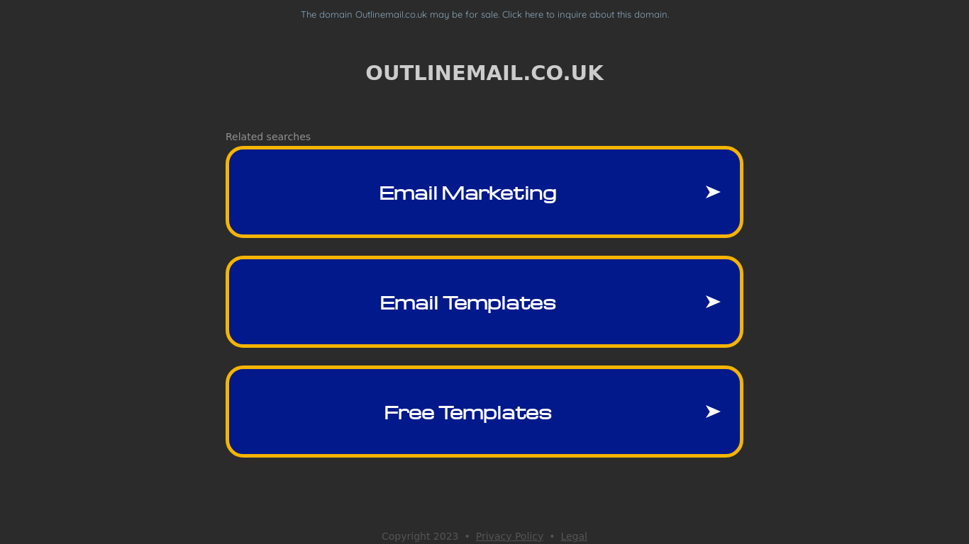Outline Mail Landing page