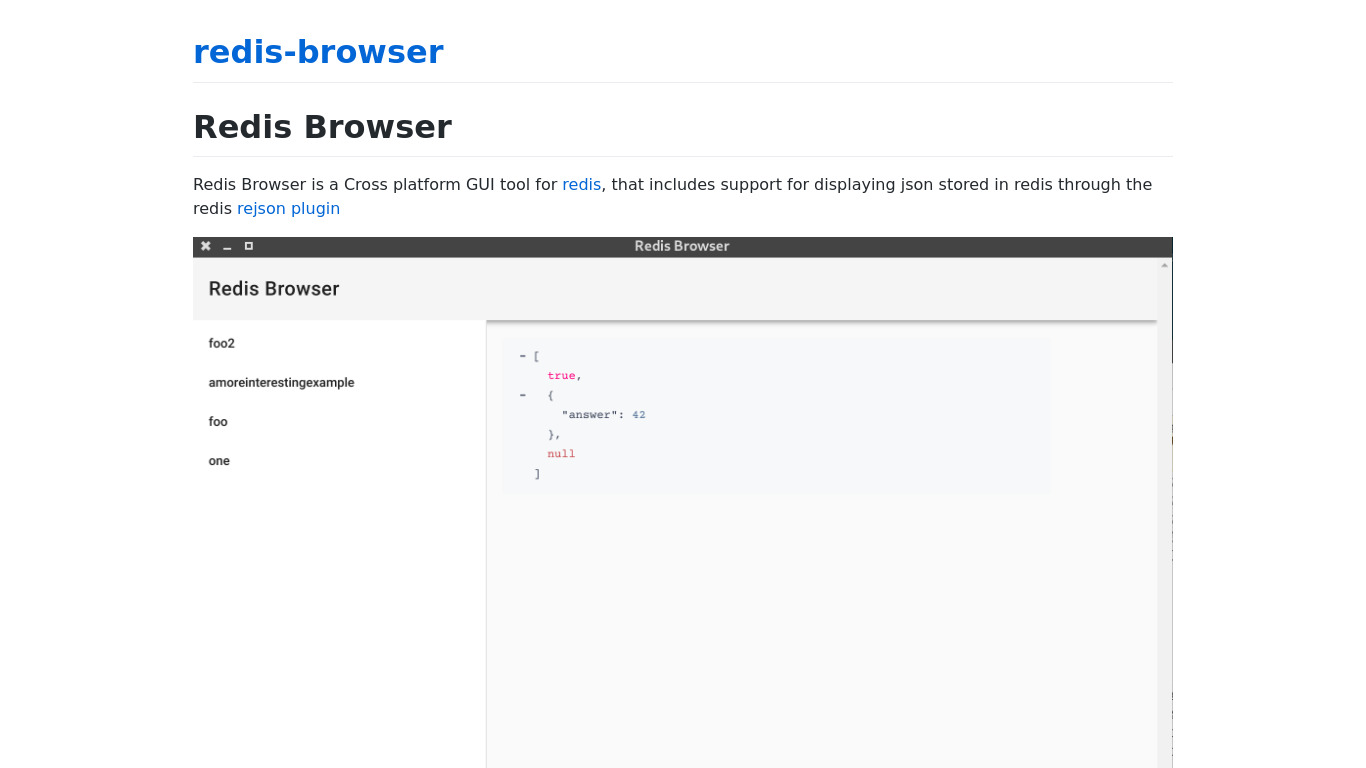 redis-browser Landing page
