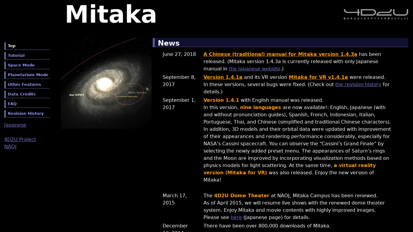 Mitaka Landing page