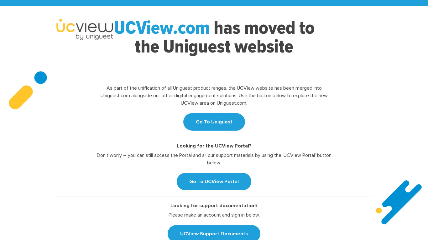 UCView Digital Signage Software Landing page
