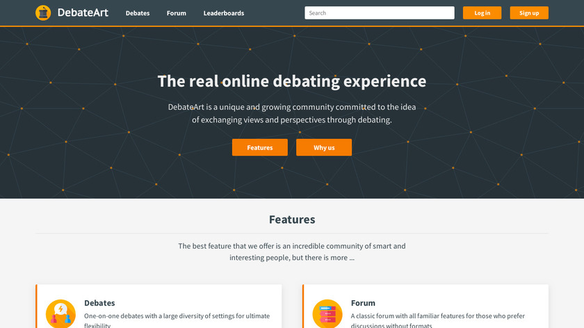 DebateArt.com Landing Page