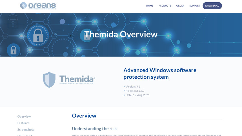 Themida Landing Page