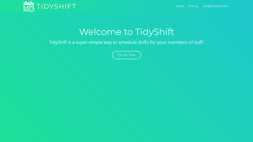 TidyShift Landing Page