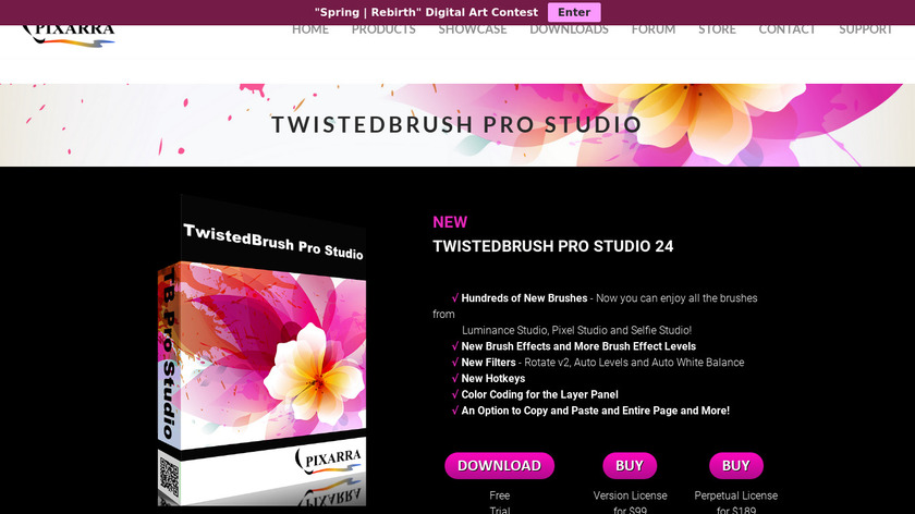 TwistedBrush Pro Studio Landing Page