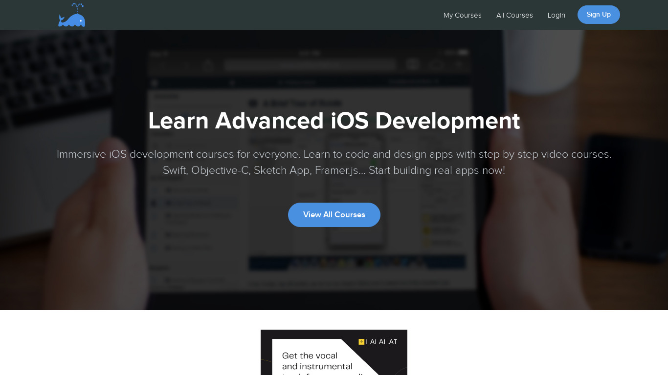 iOS Design Course Landing page